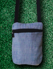 Khadi Sling Bag – Handcrafted Elegance Gray Plain Style