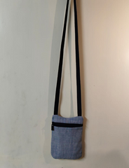 Khadi Sling Bag – Handcrafted Elegance Gray Plain Style