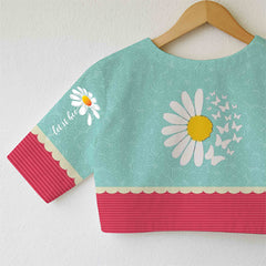 Onam Designer Pookkalam Blouse – Festive Floral Elegance - Code: PDB-002