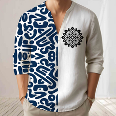 Gents Kurtha White and Blue