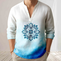 Gents Kurtha White and Blue